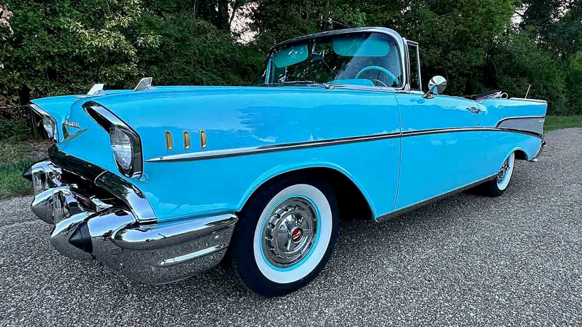 tri-five Chevy convertible 1957