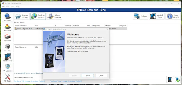 switch on the fly tuning
