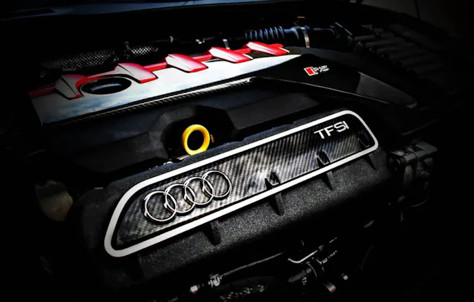 Inline-Five Engine on a 2018 Audi TT RS Photo Credit: Micah Wright