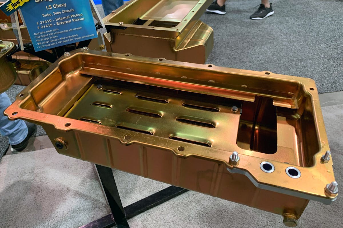 Milodon tube-frame turbo LS oil pan.