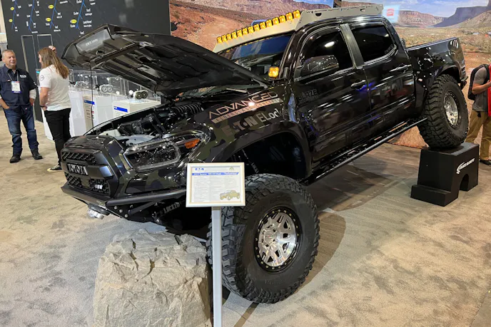 SEMA 2023: The Dark Yota Tacoma Featured In The Eaton Booth