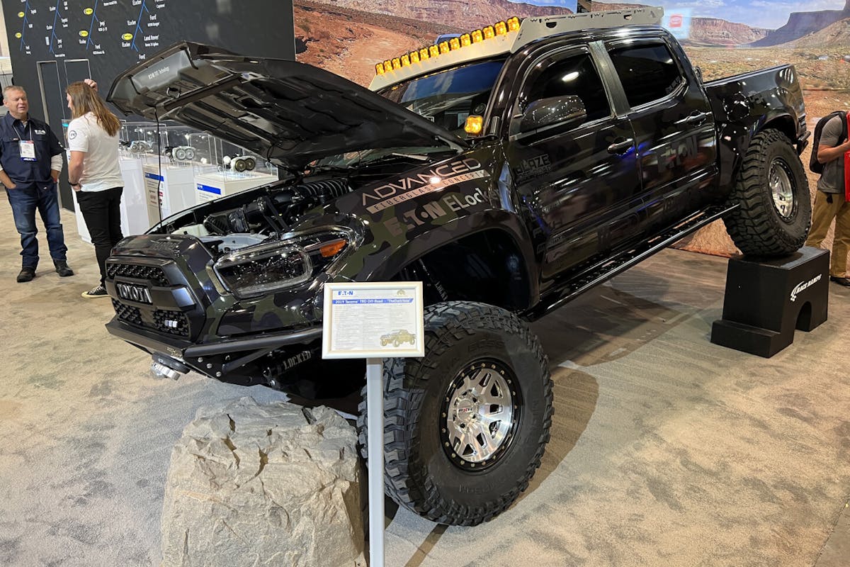 SEMA 2023: The Dark Yota Tacoma Featured In The Eaton Booth