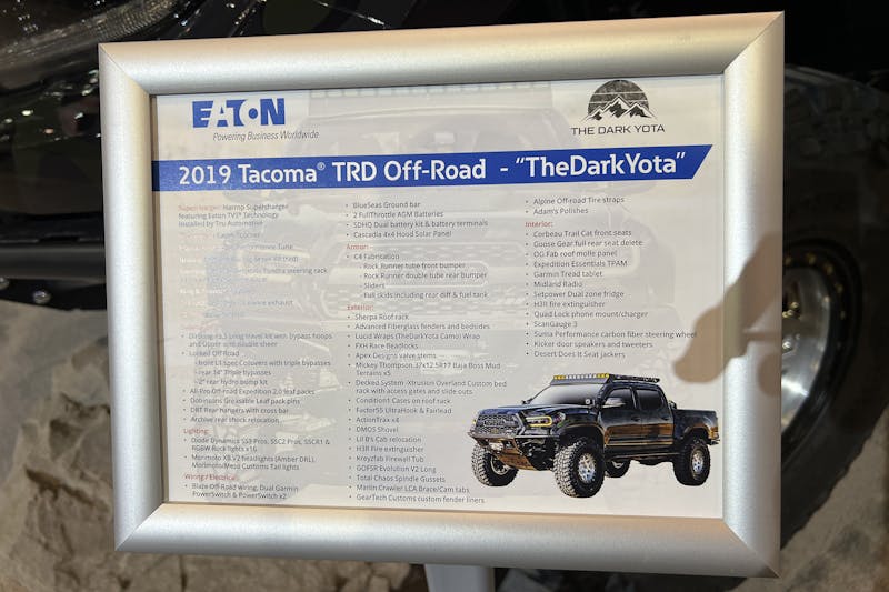 SEMA 2023: The Dark Yota Tacoma Featured In The Eaton Booth