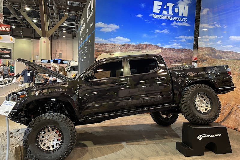 SEMA 2023: The Dark Yota Tacoma Featured In The Eaton Booth
