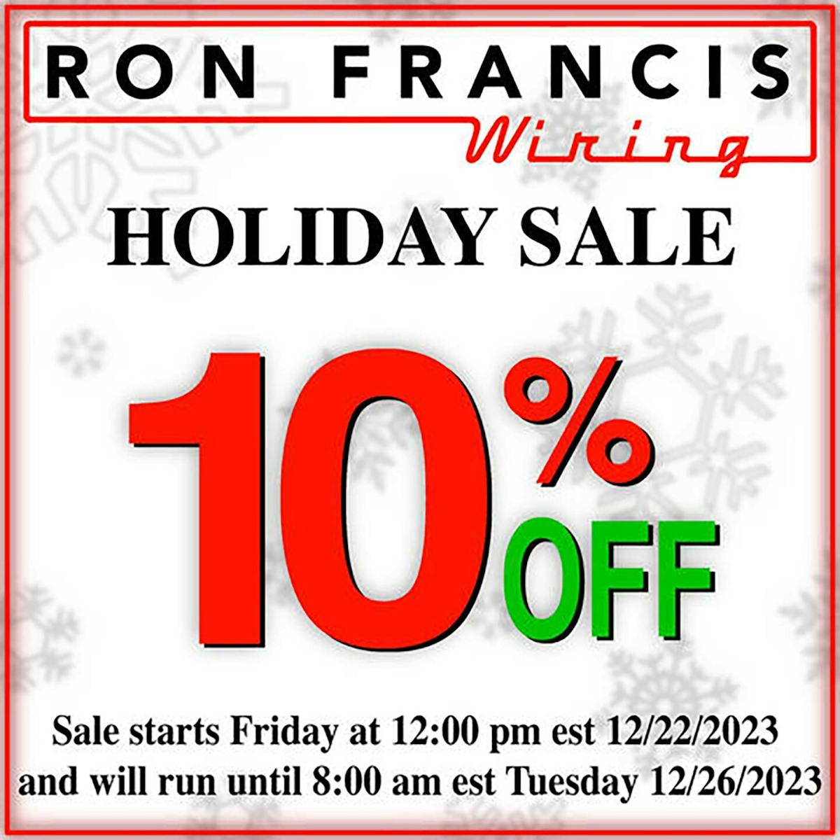 10 Percent off holiday sale