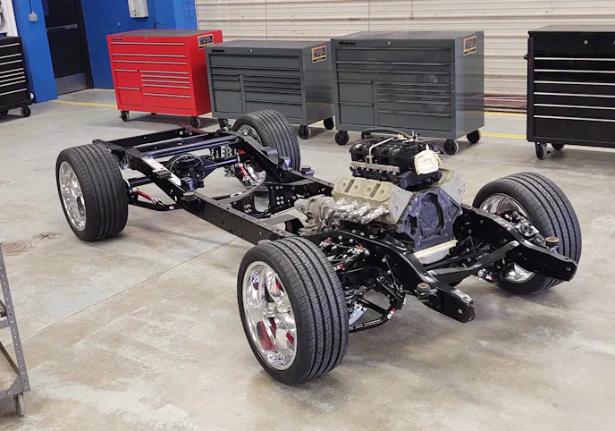LS-swapped Chevy C10 chassis