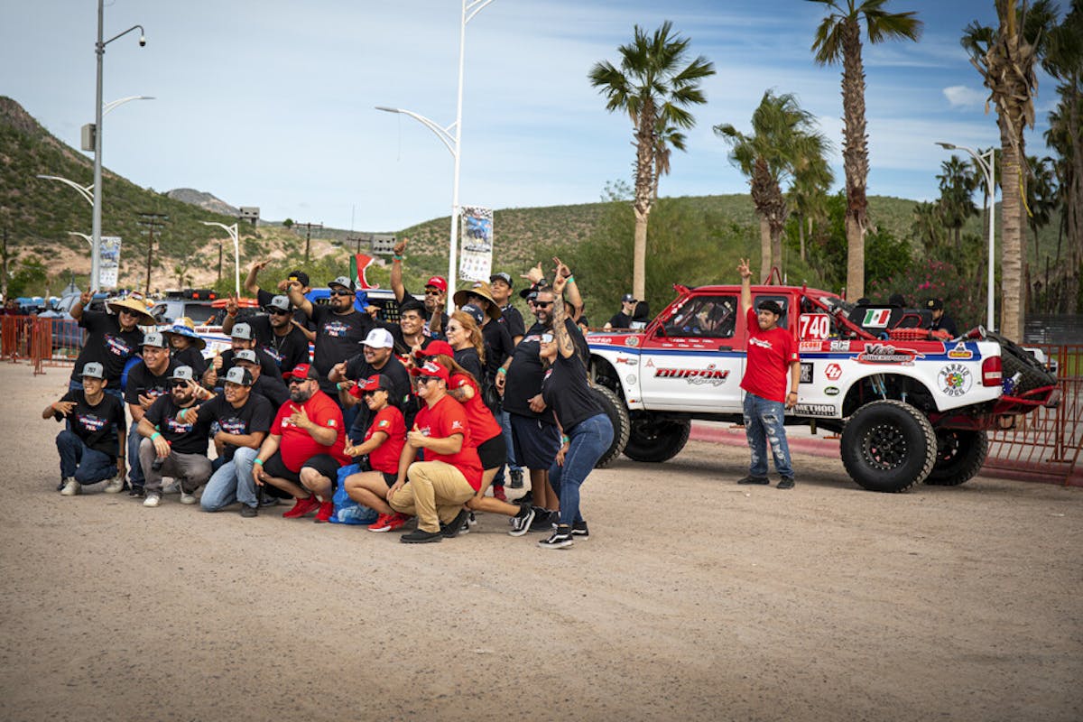 Teams of all sizes joined together for the 2023 Baja 1000, like this team from Mexico. 