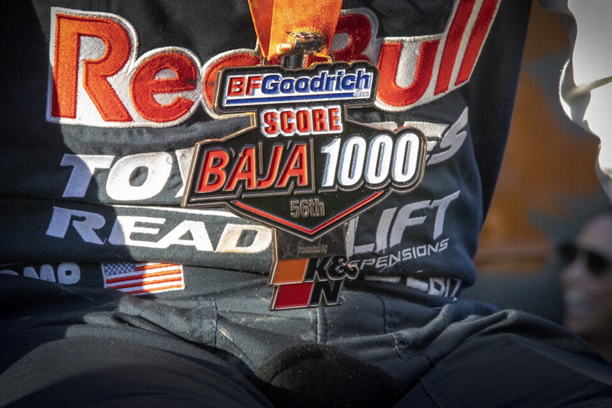 Each Baja 1000 finisher gets a medal like this.