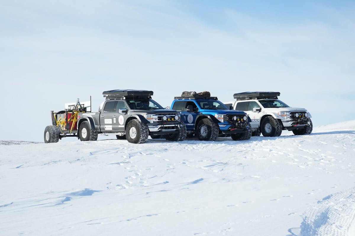 A previous expedition's vehicle line-up. Photo: Transglobal Car Expedition