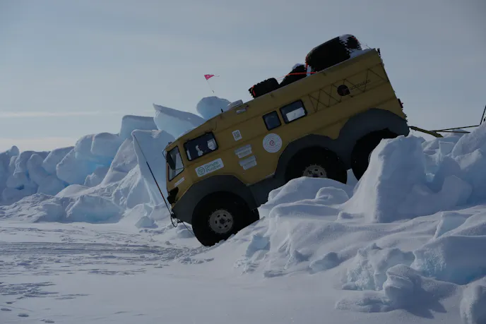 Yemelya vehicles were the first to reach the North Pole. Photo: Transglobal Car Expedition