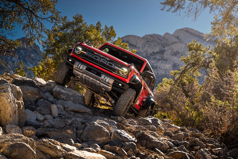 F1 Drivers Verstappen and Perez Drive Bronco Raptor At Off-Rodeo