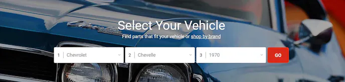 OPGI vehicle drop-down menu