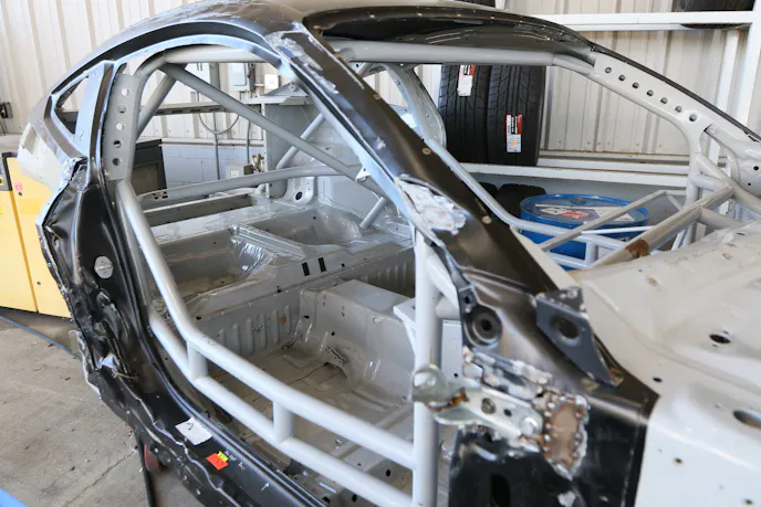 James Deane Mustang Formula D wrecked