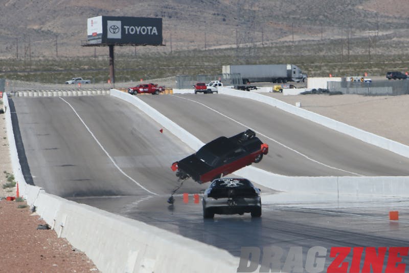 Brandon James crash 2024 Muscle Cars at the Strip