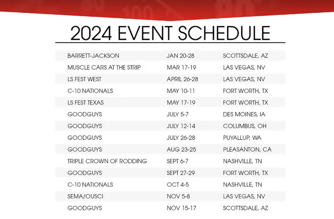 Speedtech Performance's 2024 Event Schedule