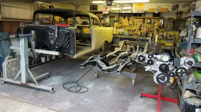 Home-built 1957 Chevy.