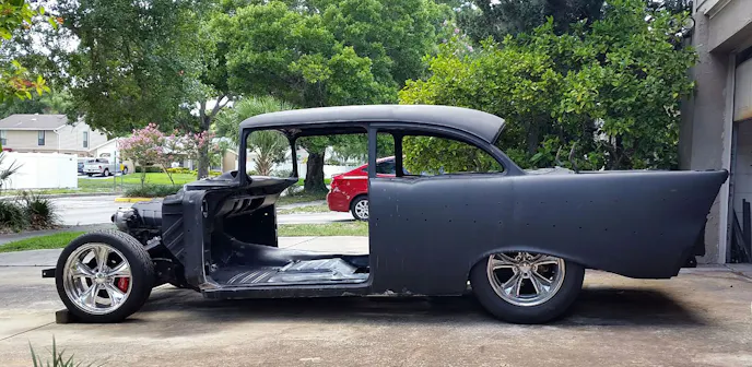 1957 Chevy with 18-inch wheels