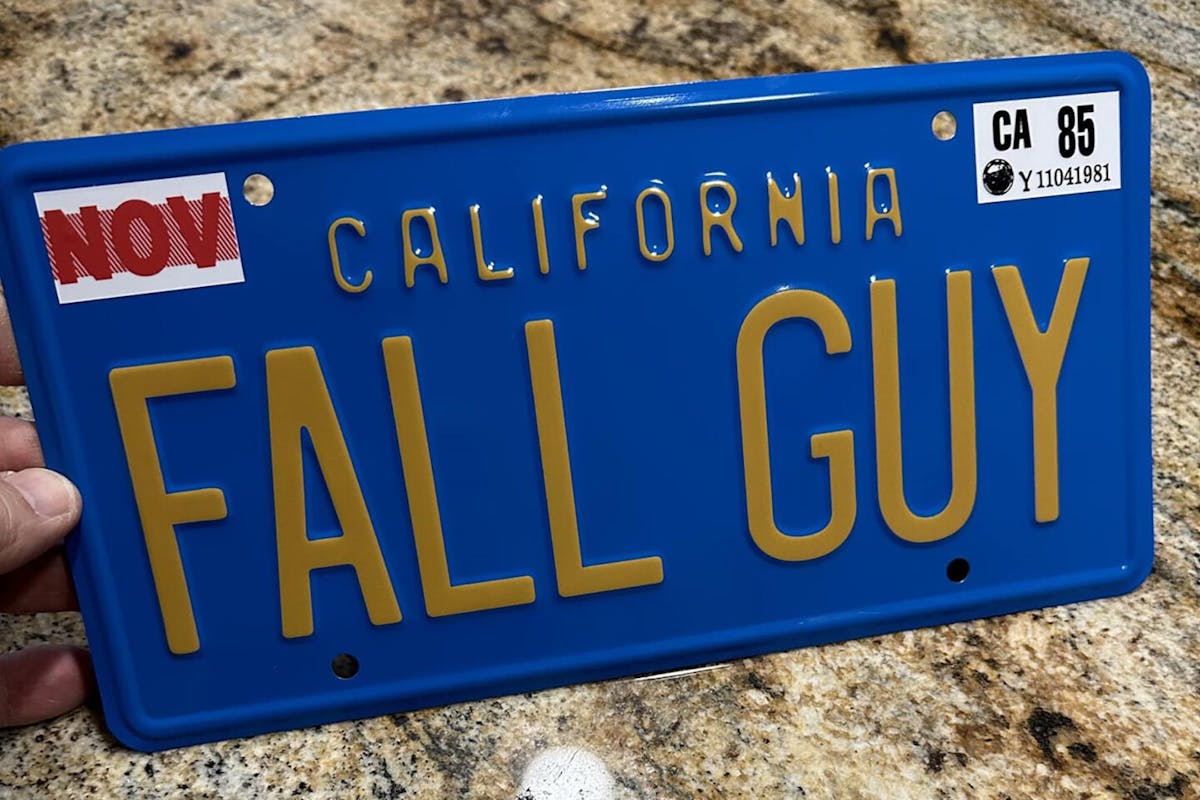 Fall Guy license plate