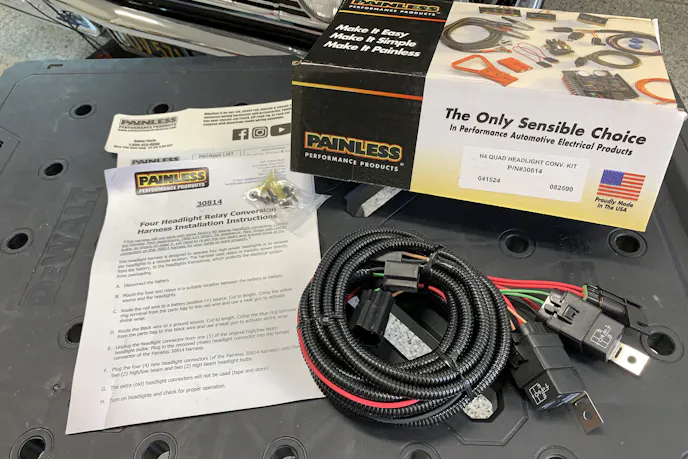 Painless Performance 4-headlight relay harness for improved safety