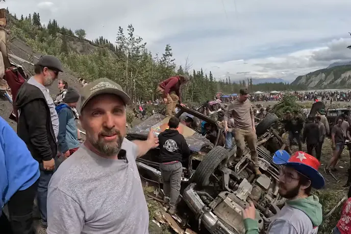 Fall Guy truck after the jump