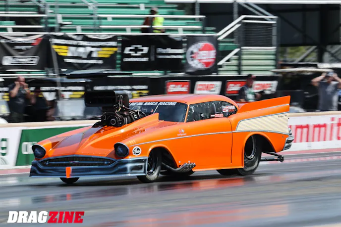 An NMCA Xtreme Pro Mod 1957 Chevy.