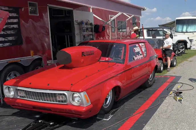Dan Rayburn with the Gremlin in Brainerd Drag Event