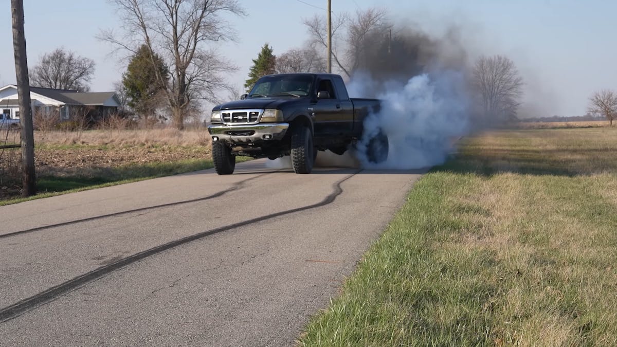 Cummins-Powered Ford Ranger Burnout