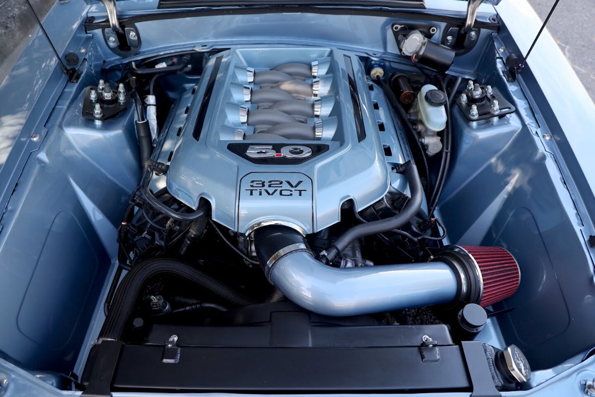 coyote-swapped fox engine bay