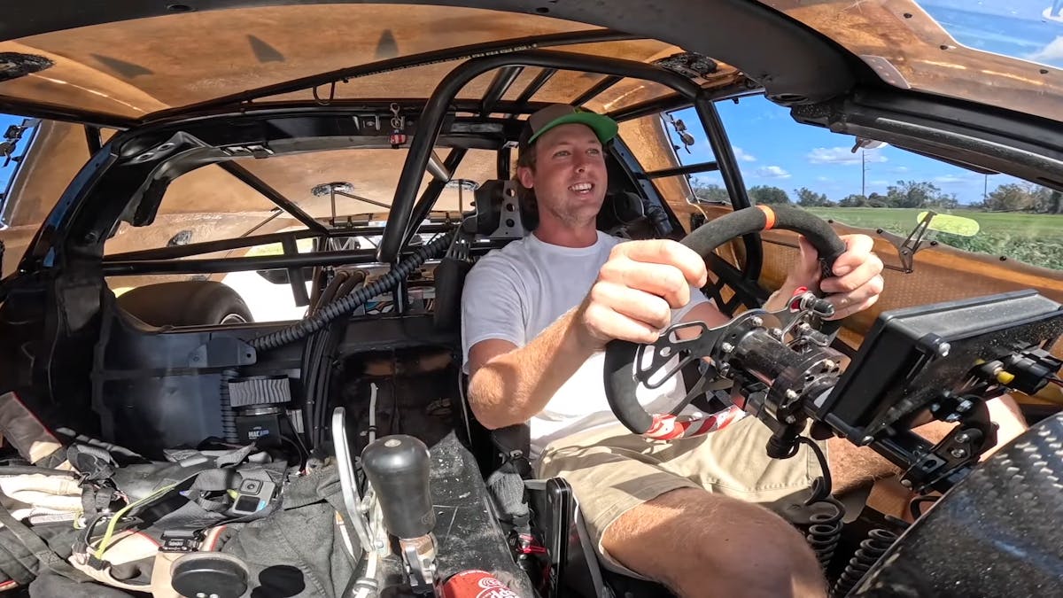 Cleetus McFarland riding Leroy the Savage