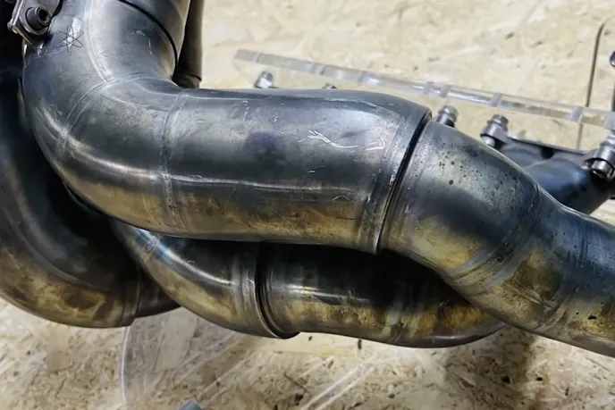 exterior of a stepped header