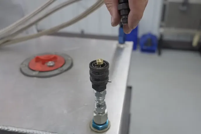 Steve shows the main jet of the engine