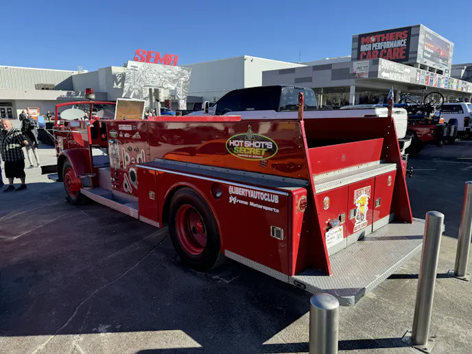 back side view of the 1961 american lafrance fire truck