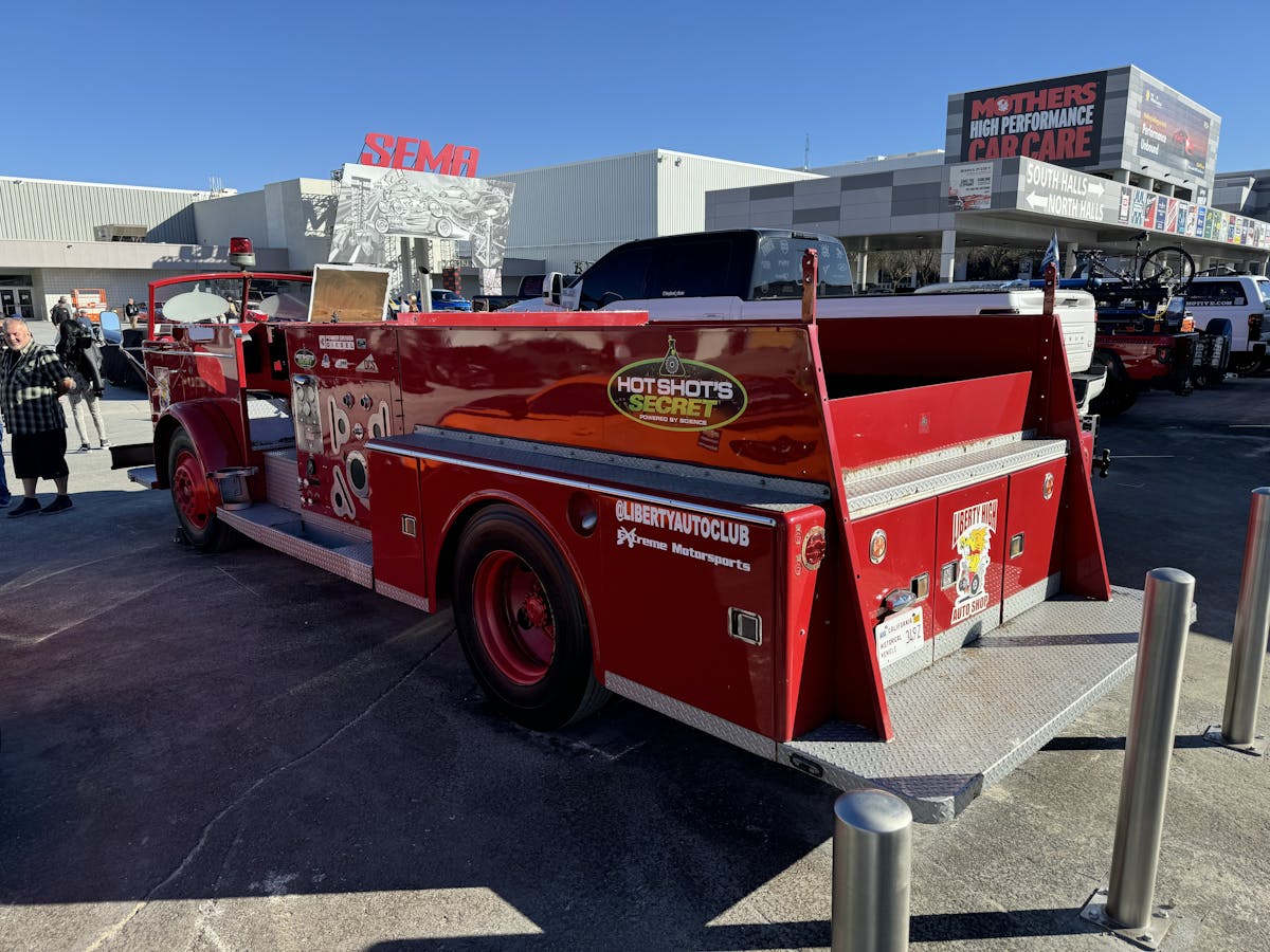 back side view of the 1961 american lafrance fire truck