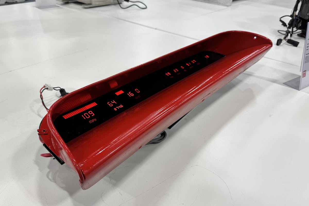 led digital replacement gauge panel side view