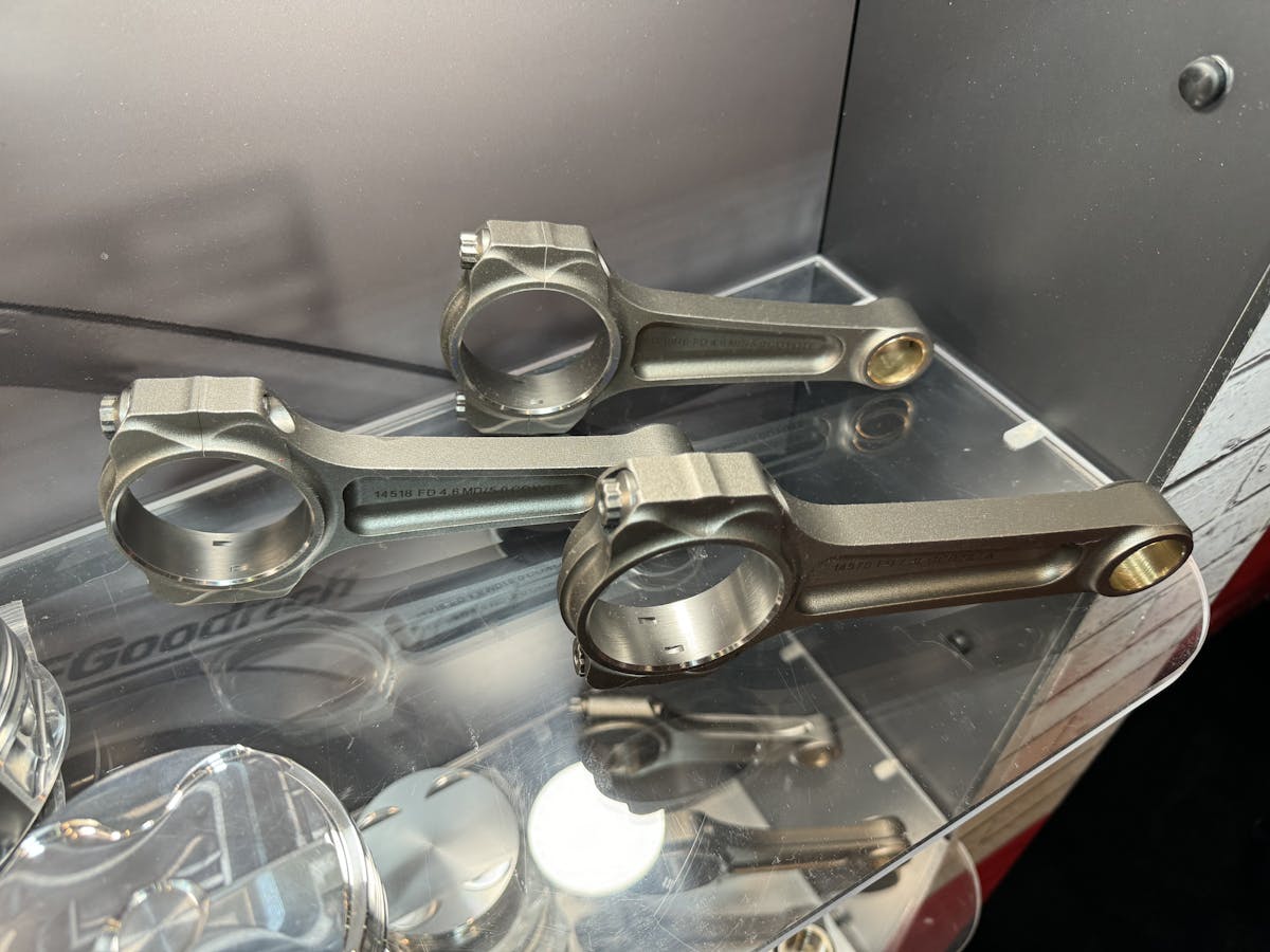 Godzilla Pro I-Beam Connecting Rods front side view with coyote