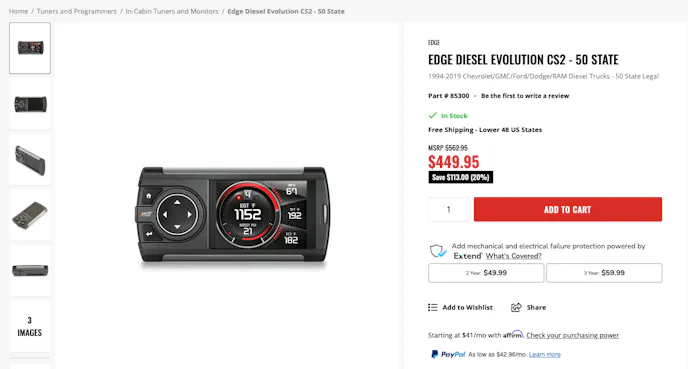 Holley Edge diesel programmer