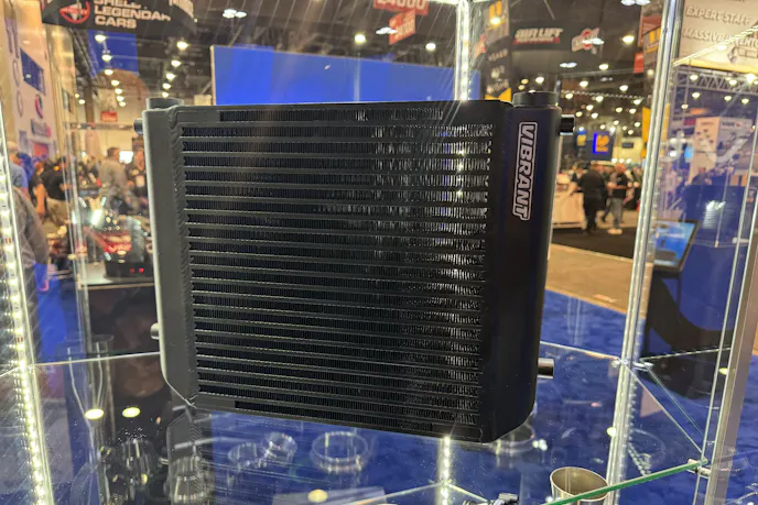 a close up image of Vibrant's oil cooler