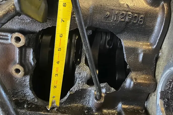 blown holes on an engine