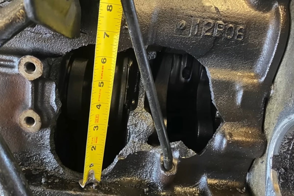 blown holes on an engine