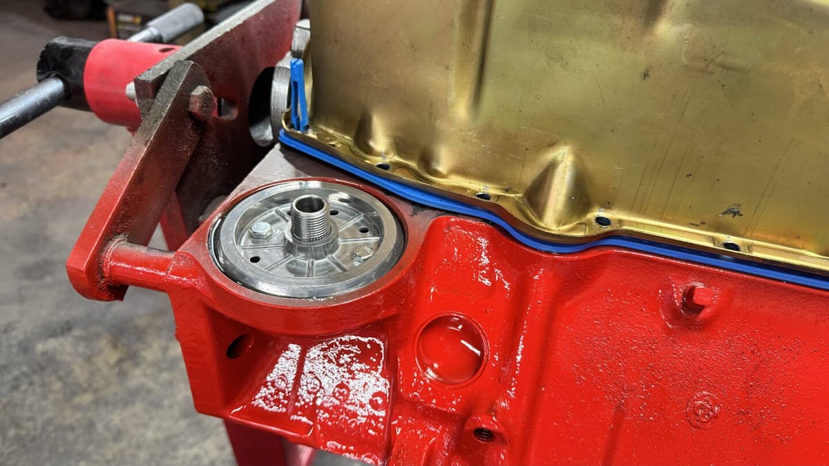 canister to spin-on oil filter adapter