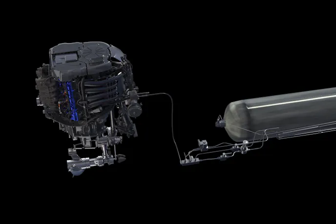 Yamaha hydrogen combustion outboard engine