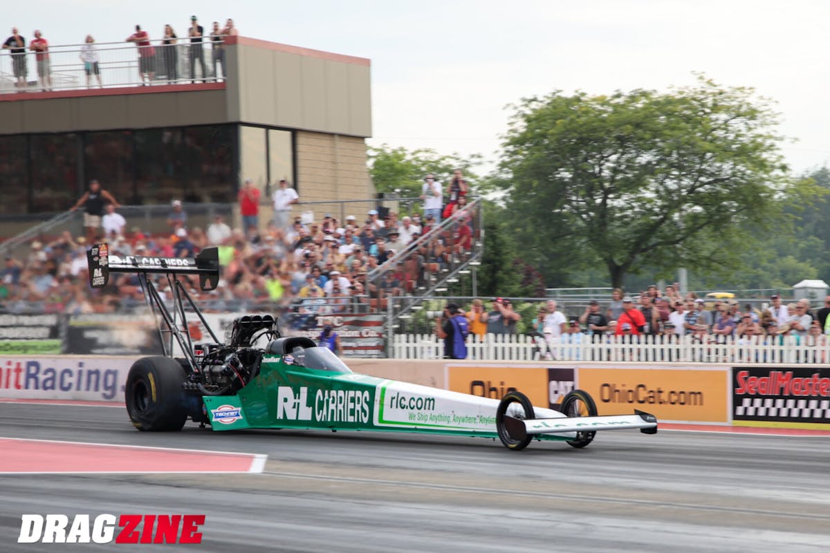 green drag racing car for NHRA payouts