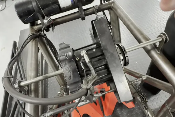 part of a top fuel dragster