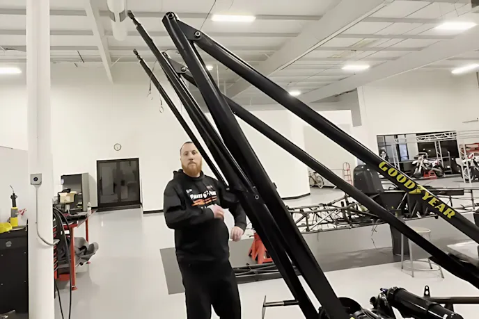 rear wing of a top fuel dragster