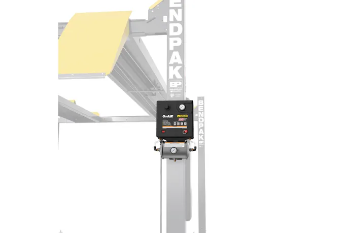 an image of a mounted bendpak air compressor