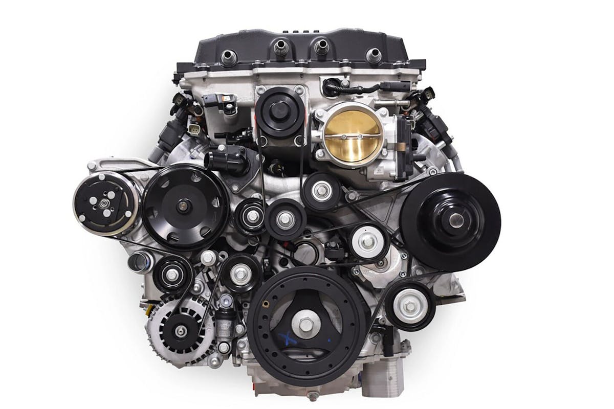 LT5 crate engine accessories belt routing