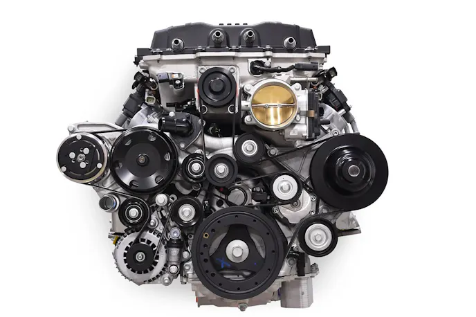 LT5 crate engine accessories belt routing