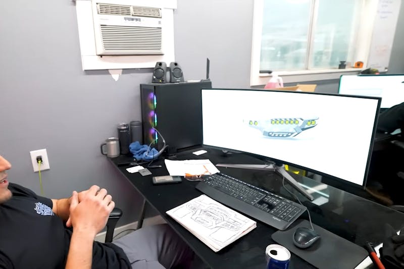 3D plan of a ligh bar