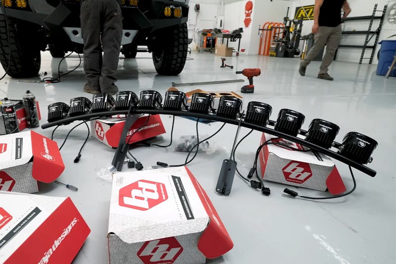 Light bar for a chevy kodiak