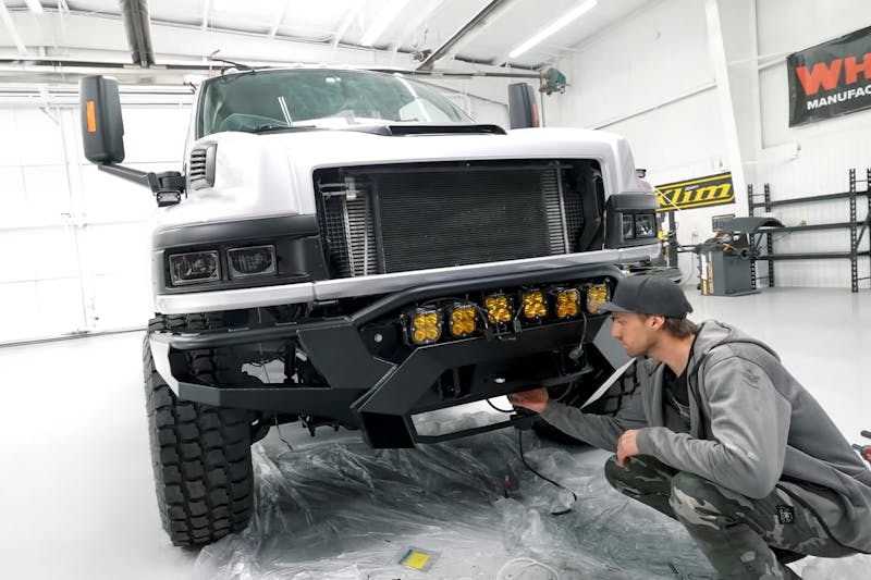 Bumper of a customized Chevy Kodiak C4500